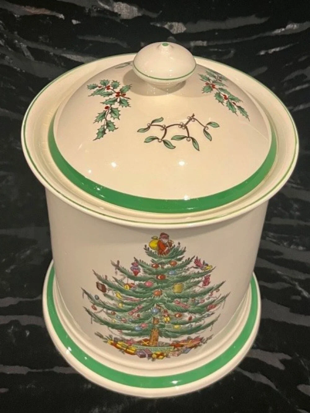 Vintage 1978 Spode Christmas Tree Large Canister/Cookie Jar - S3324-C - England